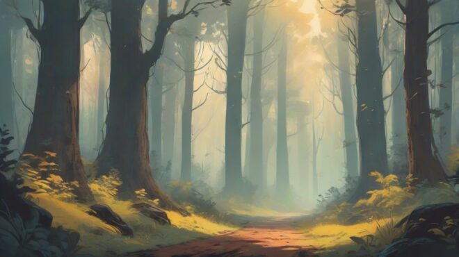 Misty forest